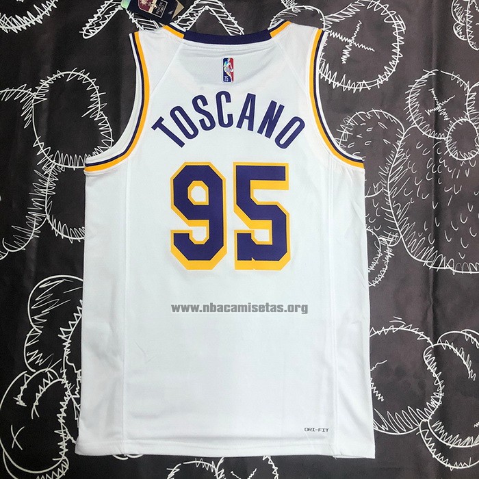 Camiseta Los Angeles Lakers Juan Toscano-Anderson NO 95 Association 2021-22 Blanco